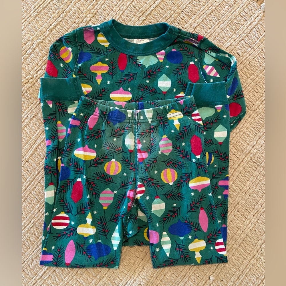 Hanna Andersson kids long sleeve matching set Christmas pajamas size 6/7 - Picture 4 of 5